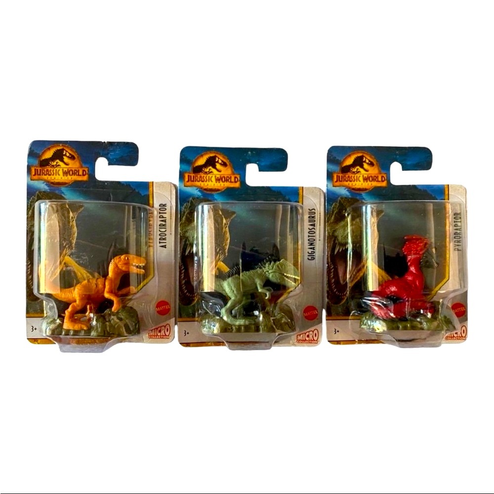 Set Of‎ 3- Jurassic World Dominion Mattel Micro Collection Figurines